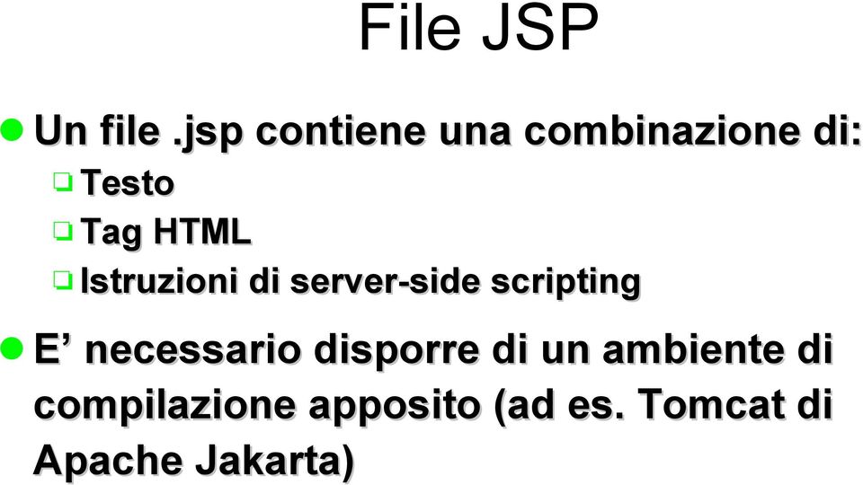 Istruzioni di server-side scriptinging E