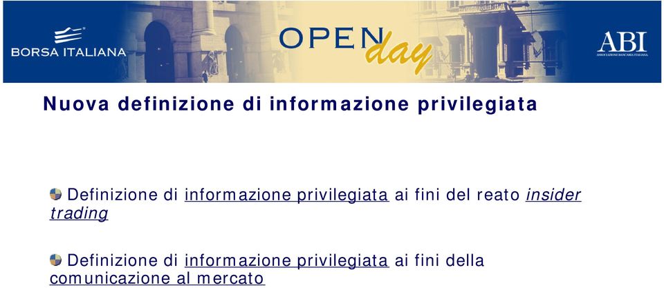 del reato insider trading  della comunicazione al