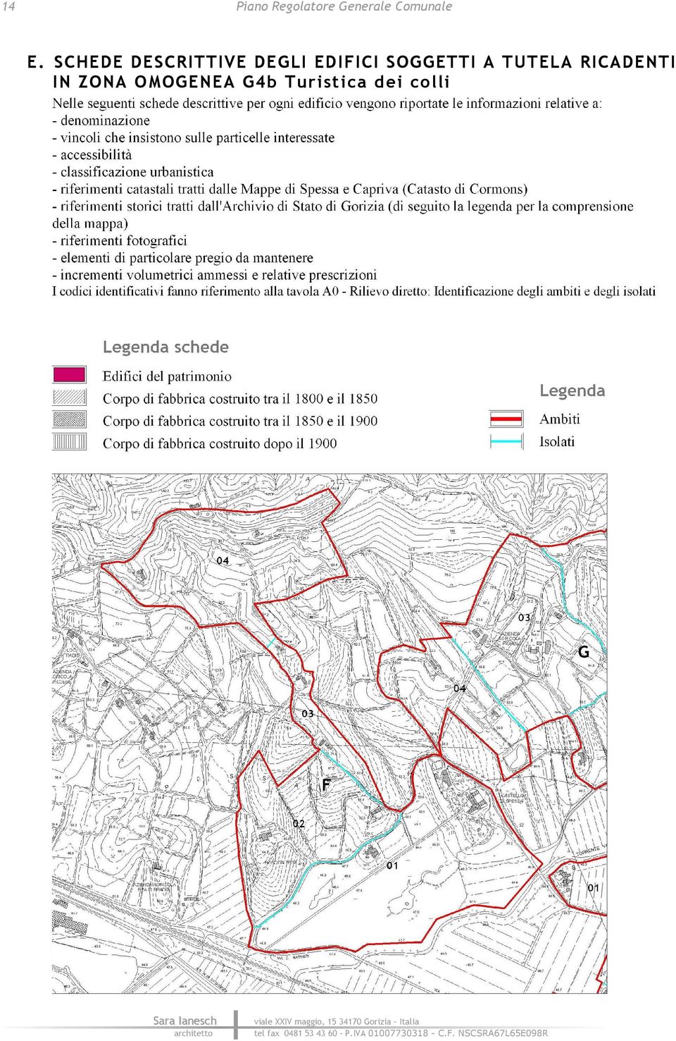 SCHEDE DESCRITTIVE DEGLI EDIFICI