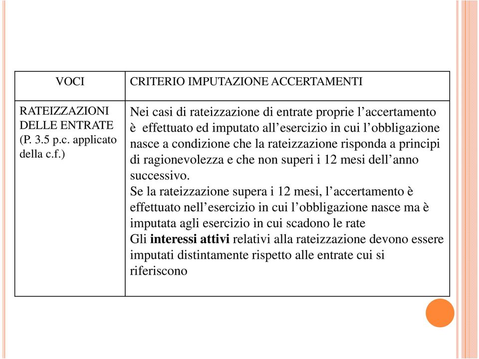 nasce a condizione che la rateizzazione risponda a principi di ragionevolezza e che non superi i 12 mesi dell anno successivo.