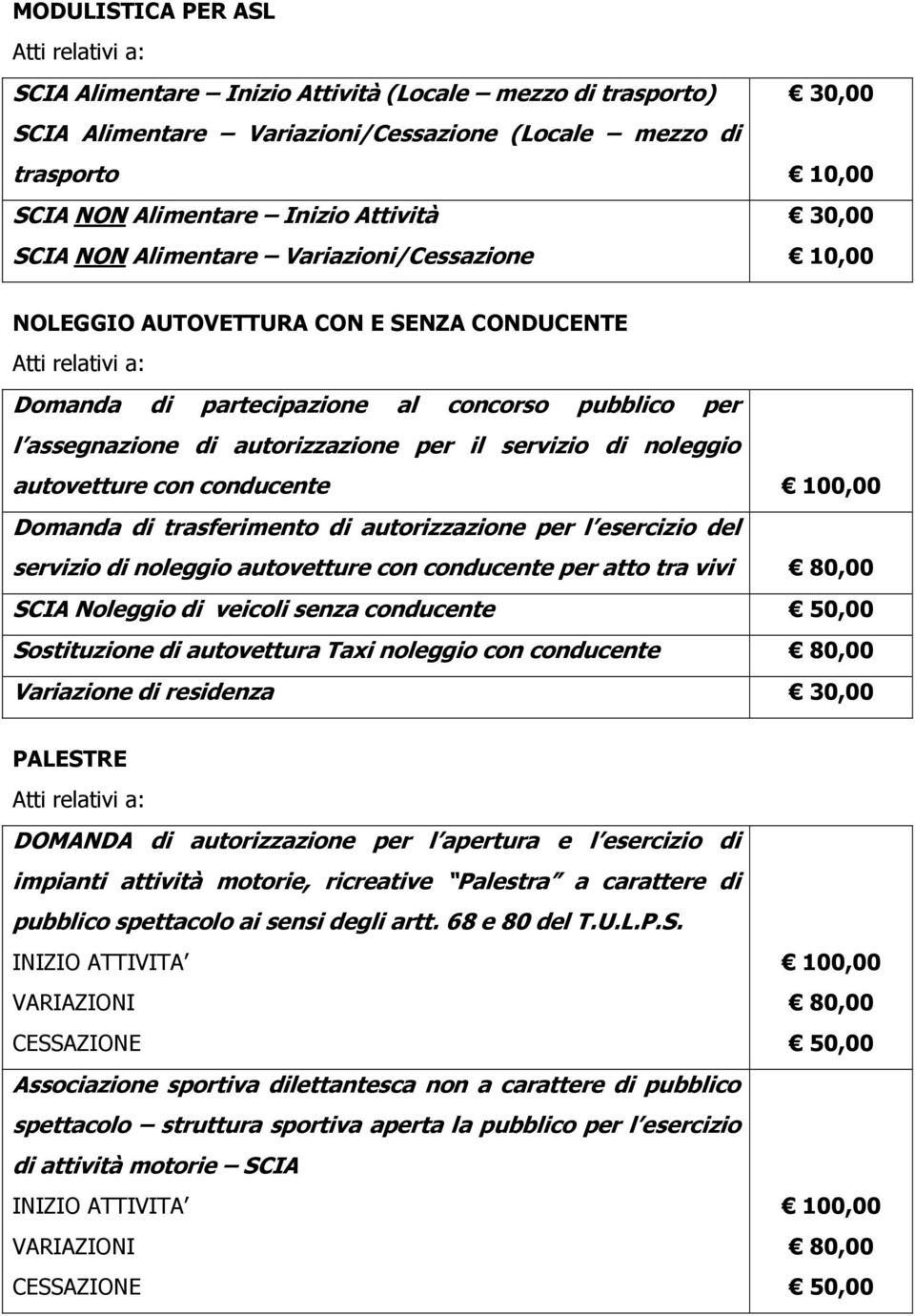 autovetture con conducente Domanda di trasferimento di autorizzazione per l esercizio del servizio di noleggio autovetture con conducente per atto tra vivi Noleggio di veicoli senza conducente