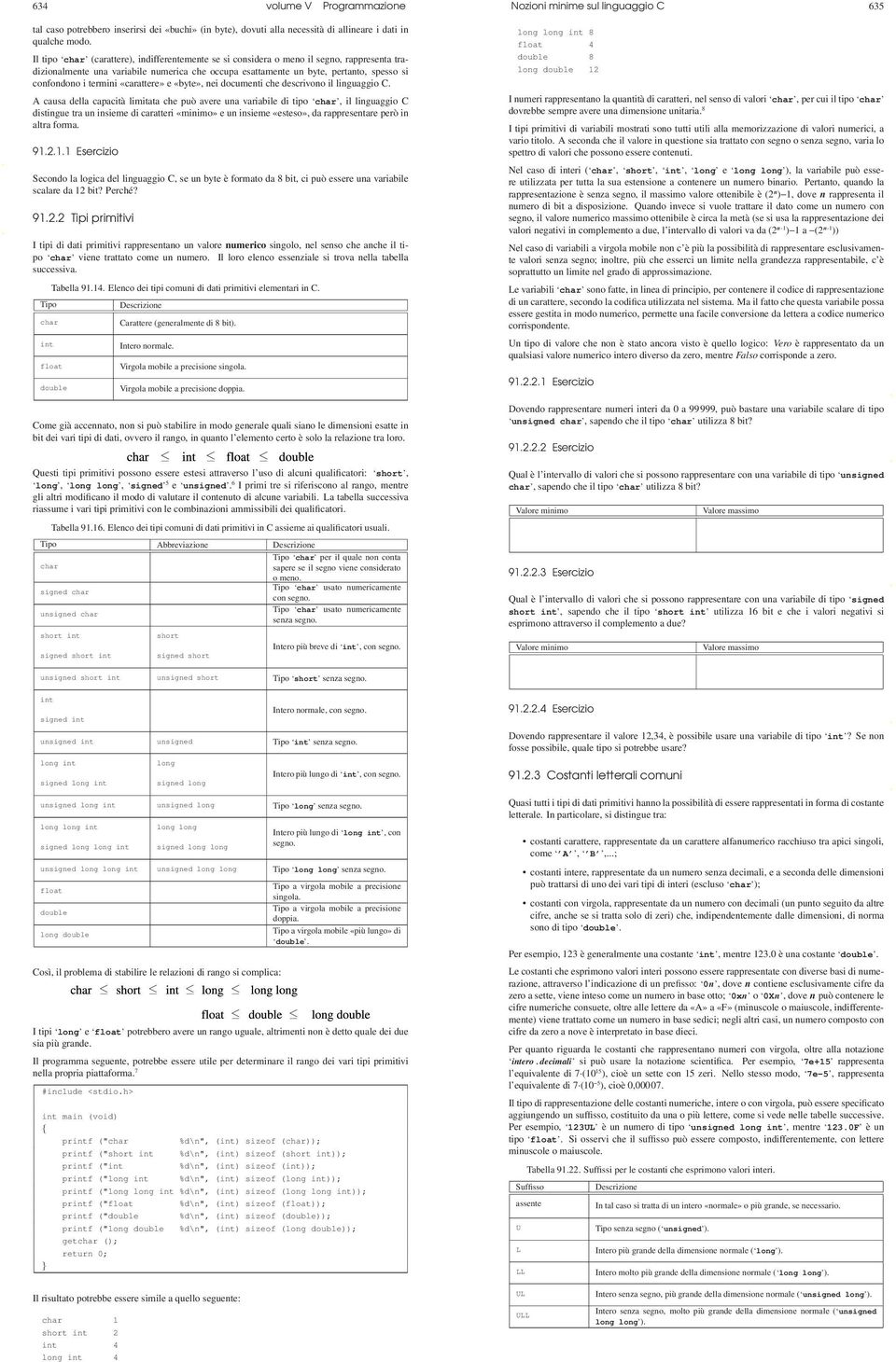 termini carattere» e byte», nei documenti che descrivono il linguaggio C.