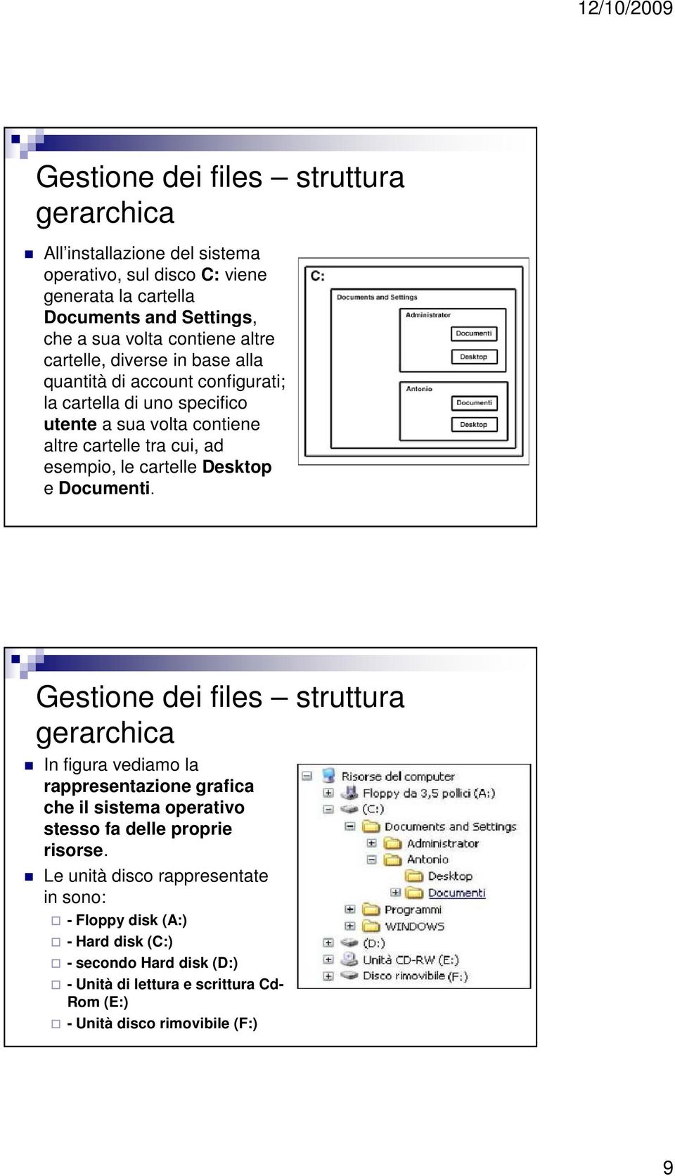 cartelle Desktop e Documenti.