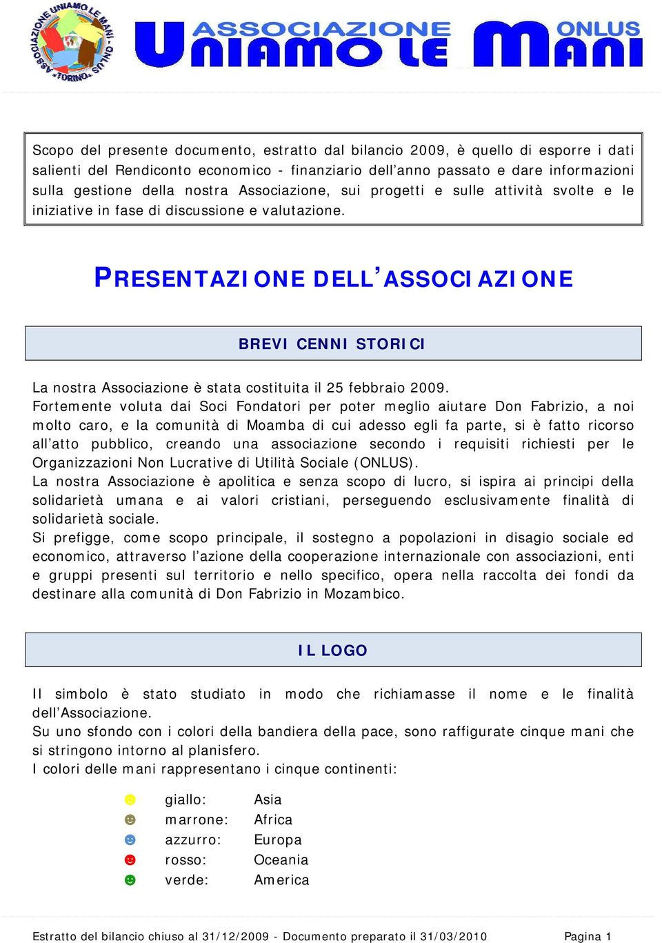 Frtemente vluta dai Sci Fndatri per pter megli aiutare Dn Fabrizi, a ni mlt car, e la cmunità di Mamba di cui adess egli fa parte, si è fatt ricrs all att pubblic, creand una assciazine secnd i