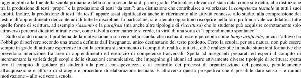 competenza testuale in tutti i suoi ambiti.