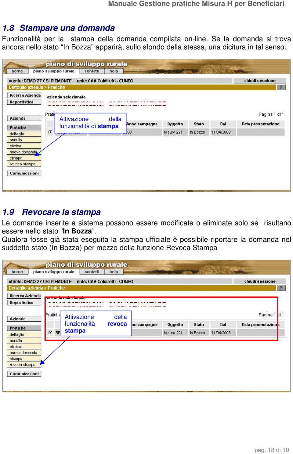 Attivazione della funzionalità di stampa 1.