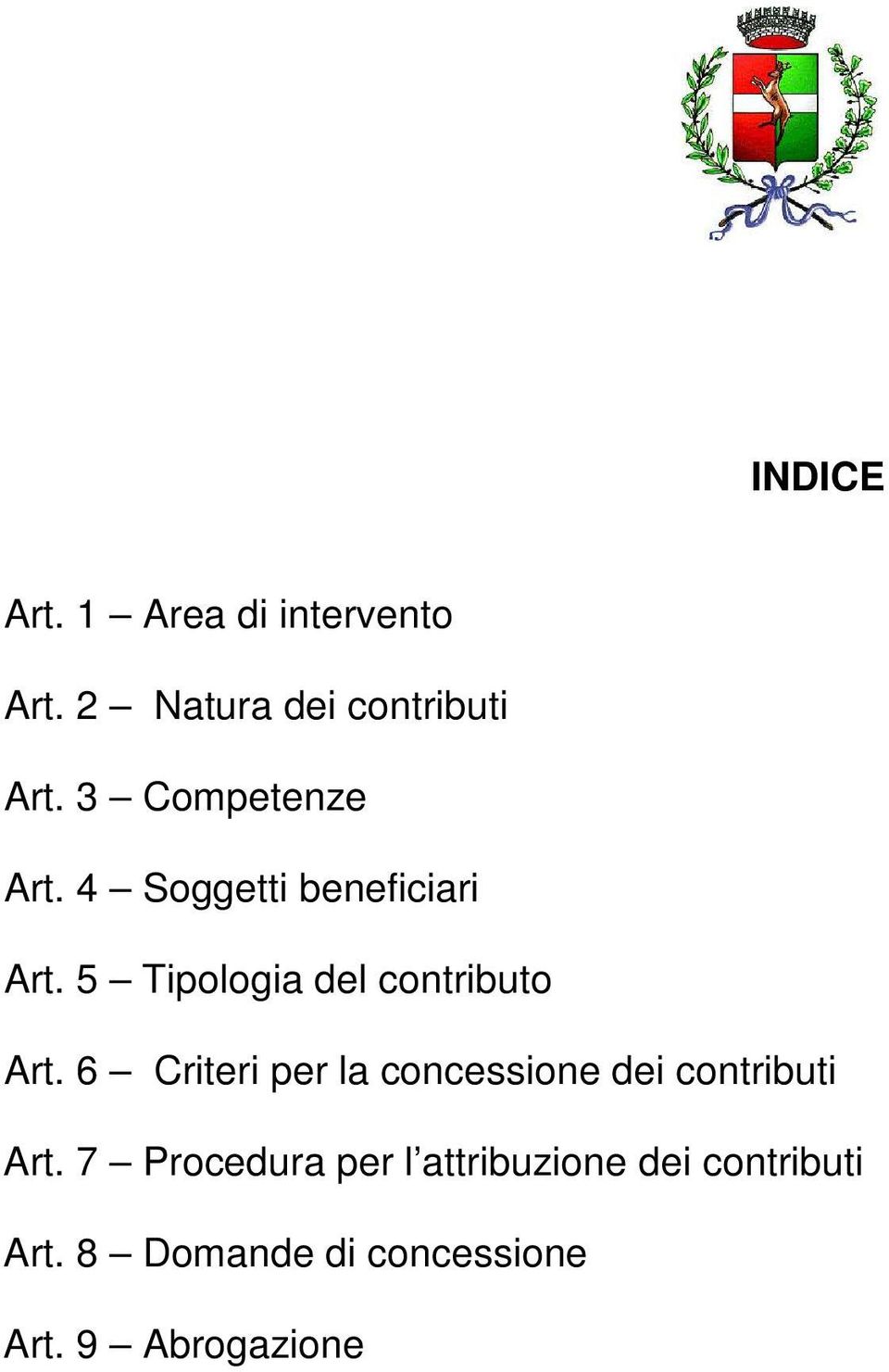 5 Tipologia del contributo Art.