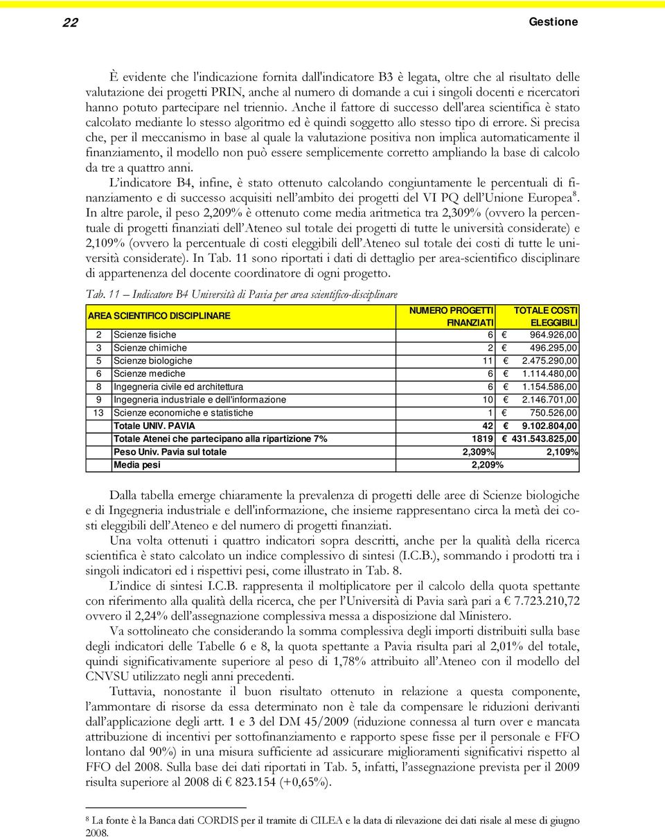 Si precisa che, per il meccanismo in base al quale la valutazione positiva non implica automaticamente il finanziamento, il modello non può essere semplicemente corretto ampliando la base di calcolo