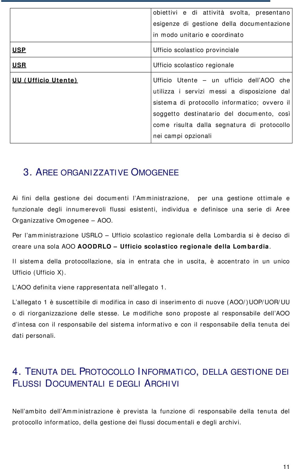 segnatura di protocollo nei campi opzionali 3.