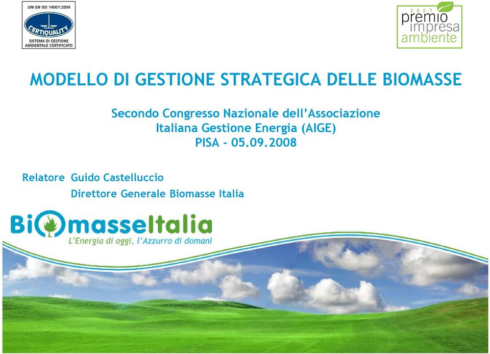 Italiana Gestione Energia (AIGE) PISA - 05.09.