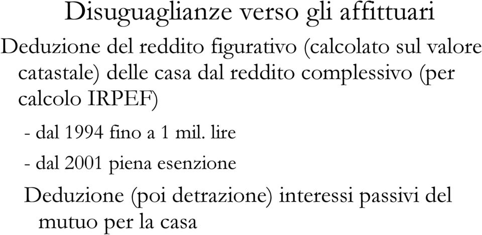 (per calcolo IRPEF) - dal 1994 fino a 1 mil.