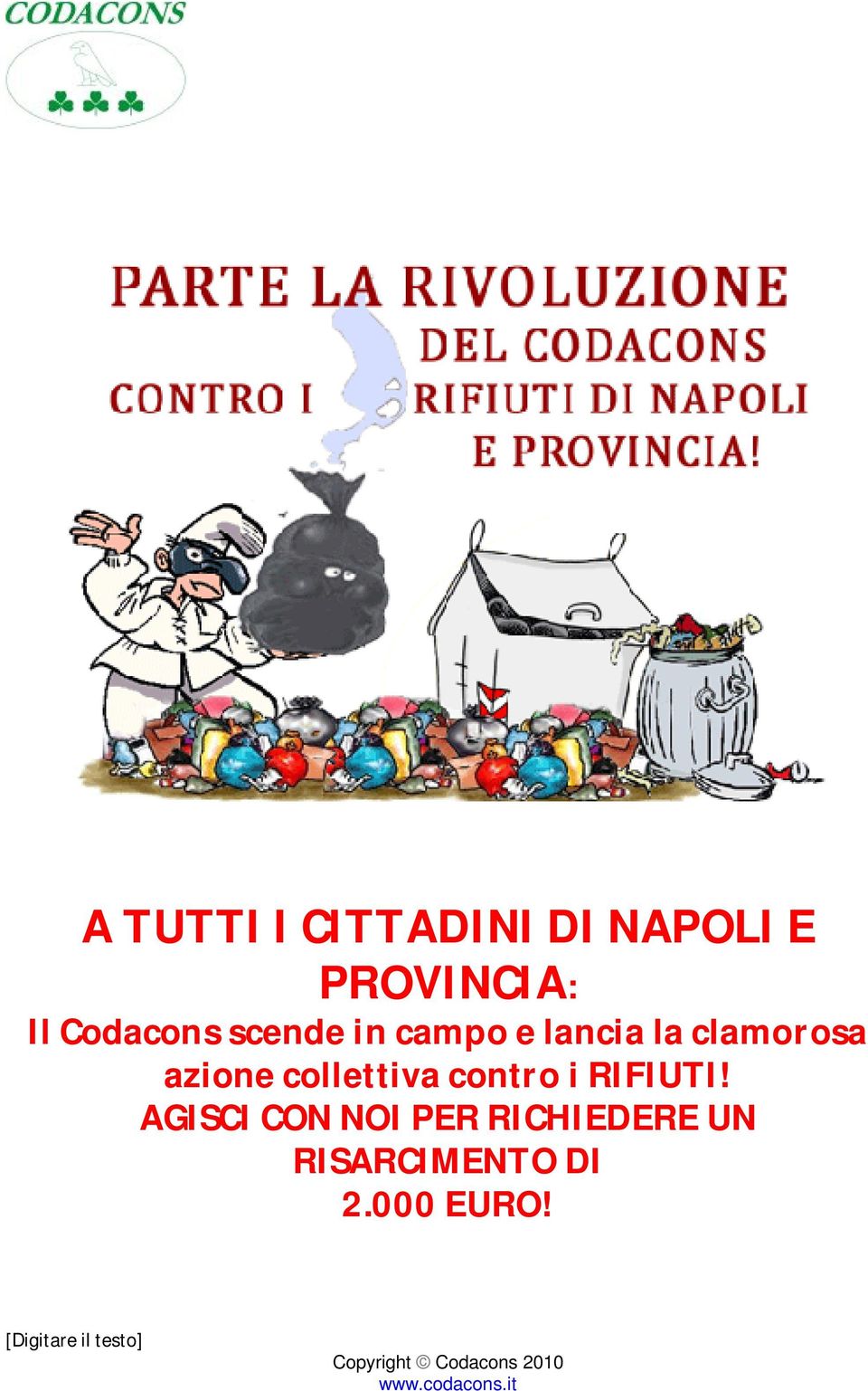 azione collettiva contro i RIFIUTI!