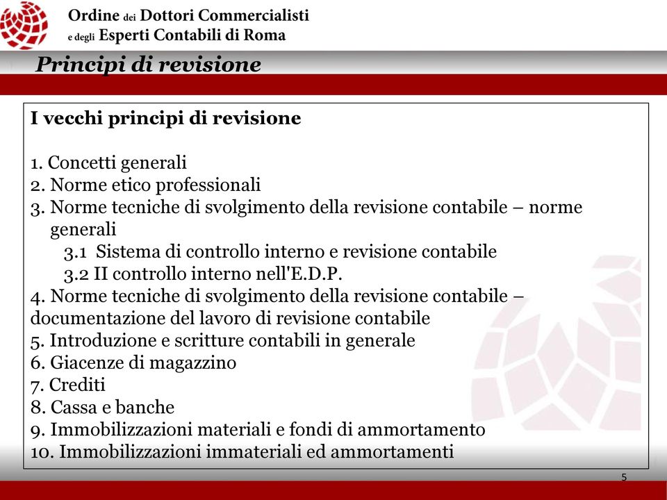 2 II controllo interno nell'e.d.p. 4.