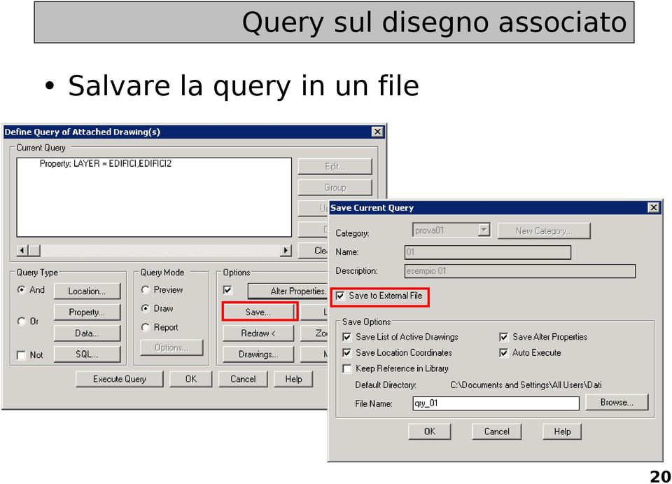 file Query sul