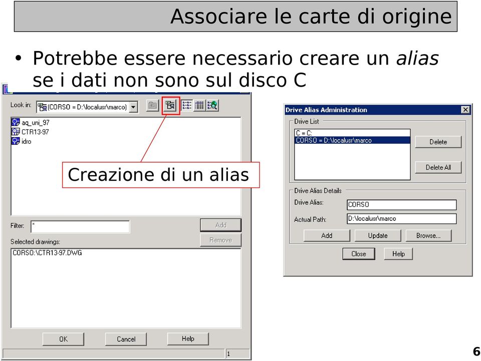 creare un alias se i dati non