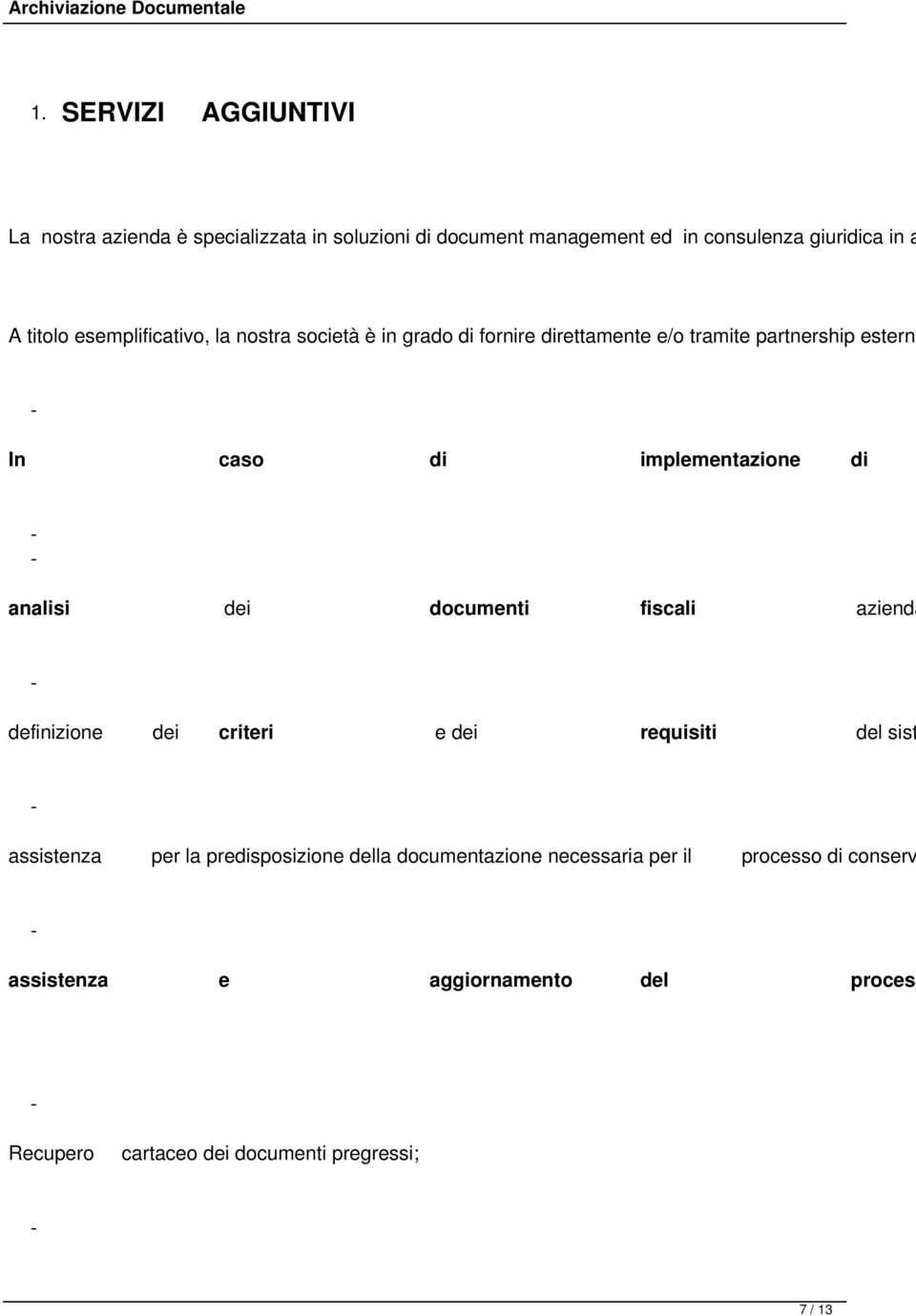 analisi dei documenti fiscali azienda definizione dei criteri e dei requisiti del sist assistenza per la predisposizione della