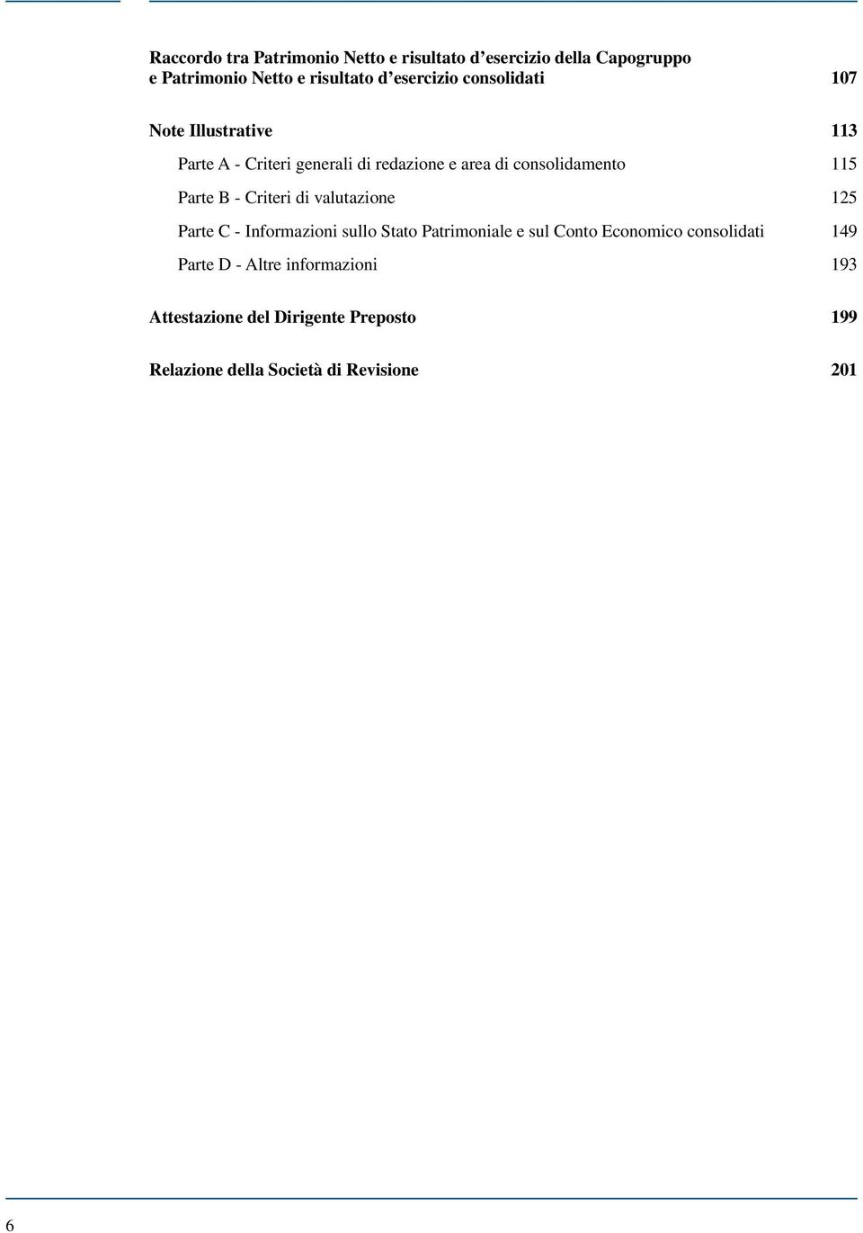 - Criteri di valutazione 125 Parte C - Informazioni sullo Stato Patrimoniale e sul Conto Economico consolidati 149