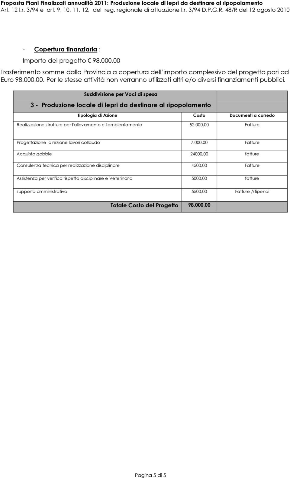 52.000,00 Fatture Progettazione direzione lavori collaudo 7.