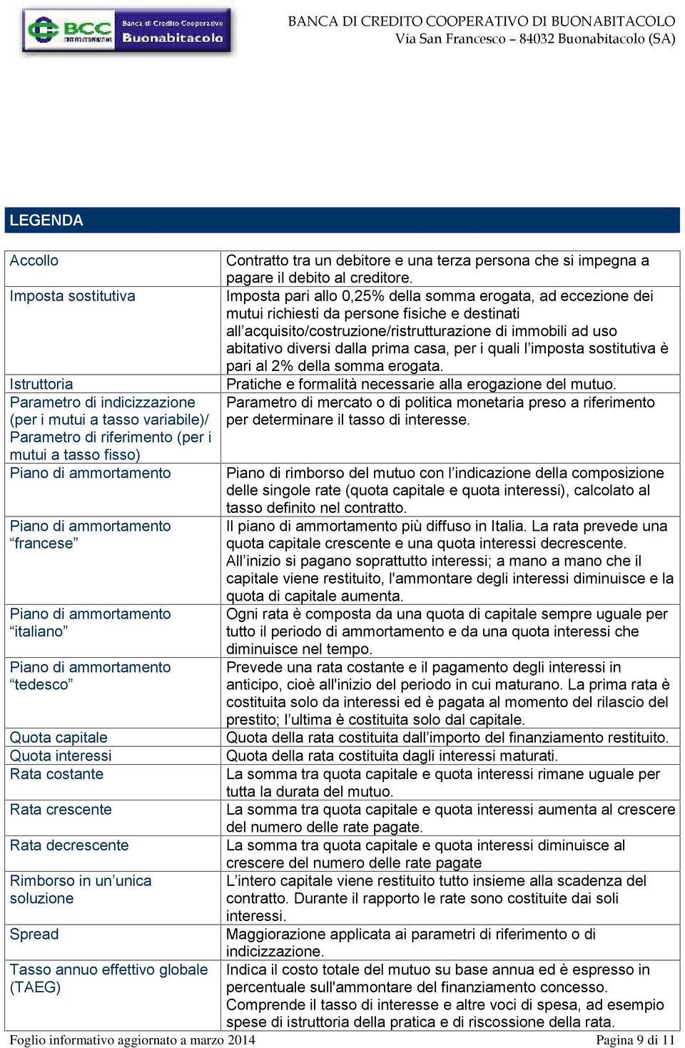 Contratto tra un debitore e una terza persona che si impegna a pagare il debito al creditore.