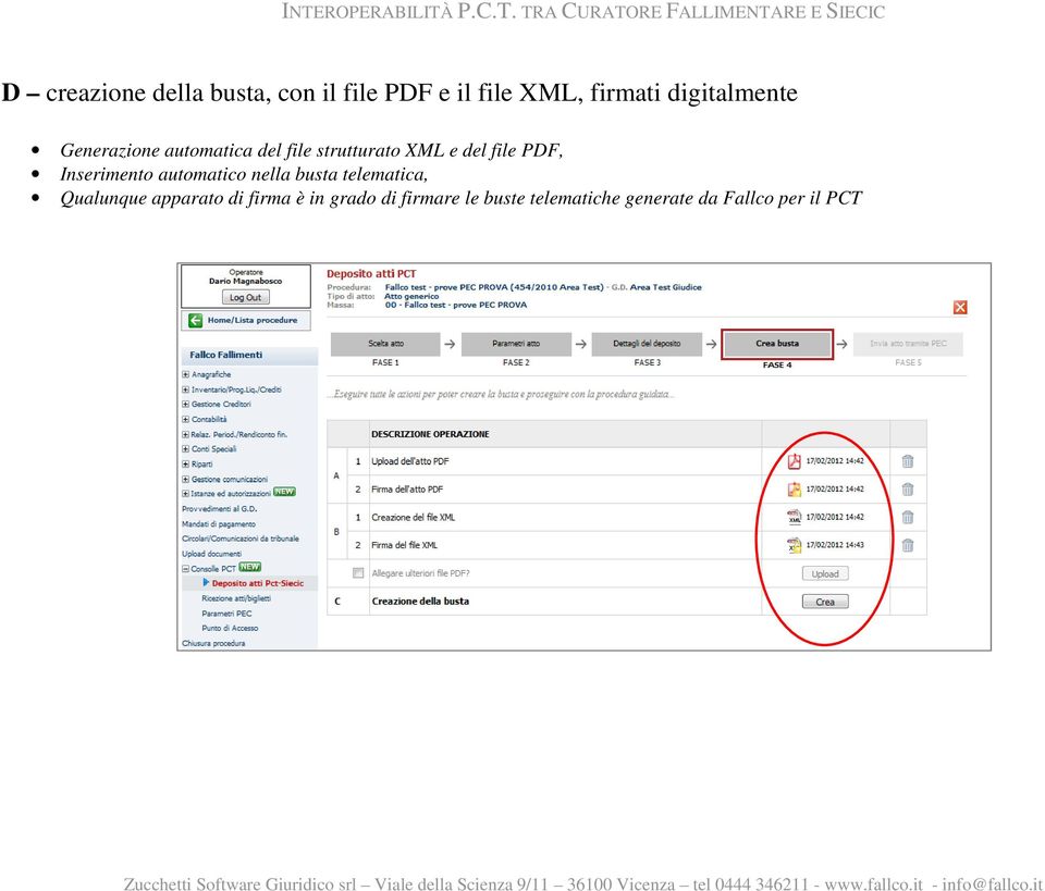 PDF, Inserimento automatico nella busta telematica, Qualunque apparato