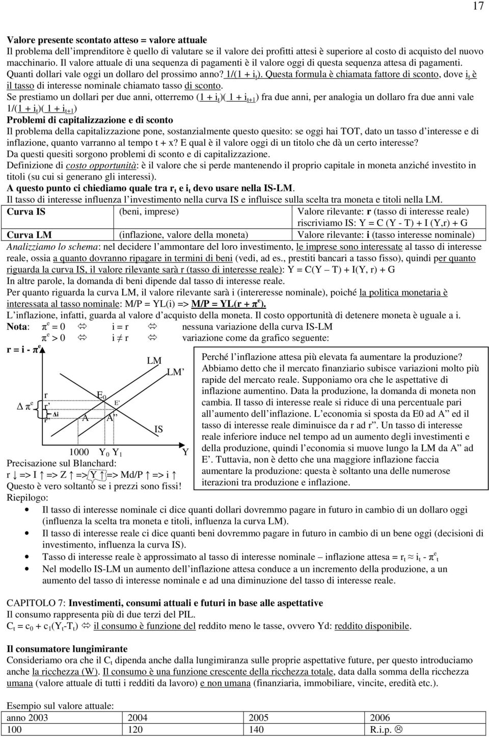 Questa formula è chamata fattore d sconto, dove t è l tasso d nteresse nomnale chamato tasso d sconto.