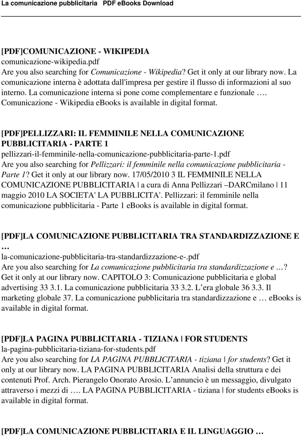 Comunicazione - Wikipedia ebooks is available in digital format.