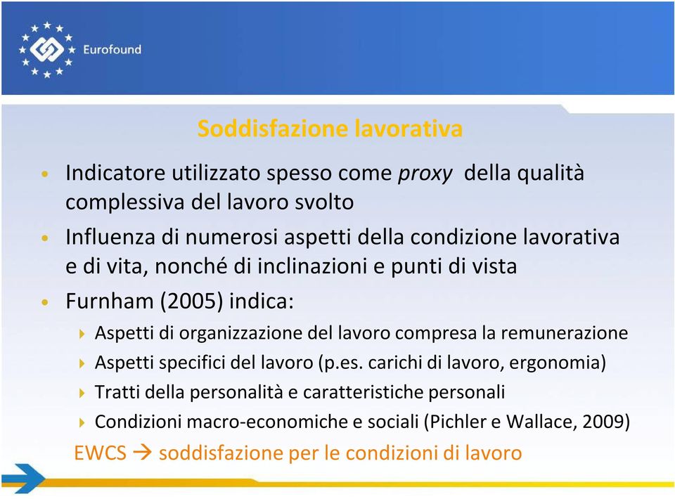 Aspettidiorganizzazionedel lavorocompresa