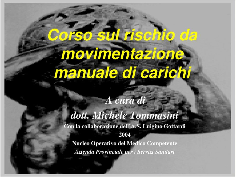 Michele Tommasini Con la collaborazione dell A.