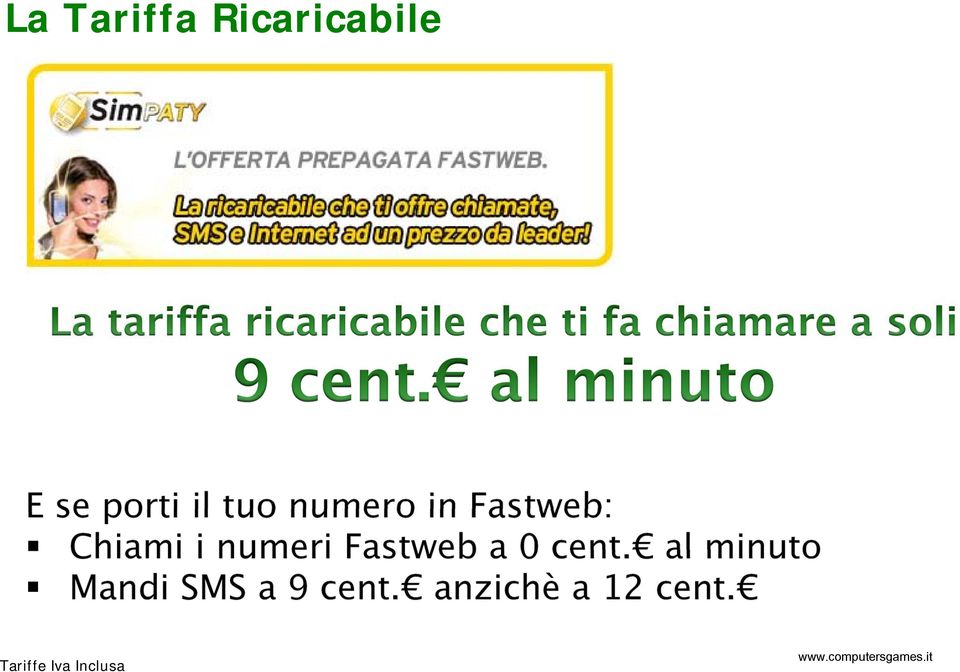 numeri Fastweb a 0 cent.