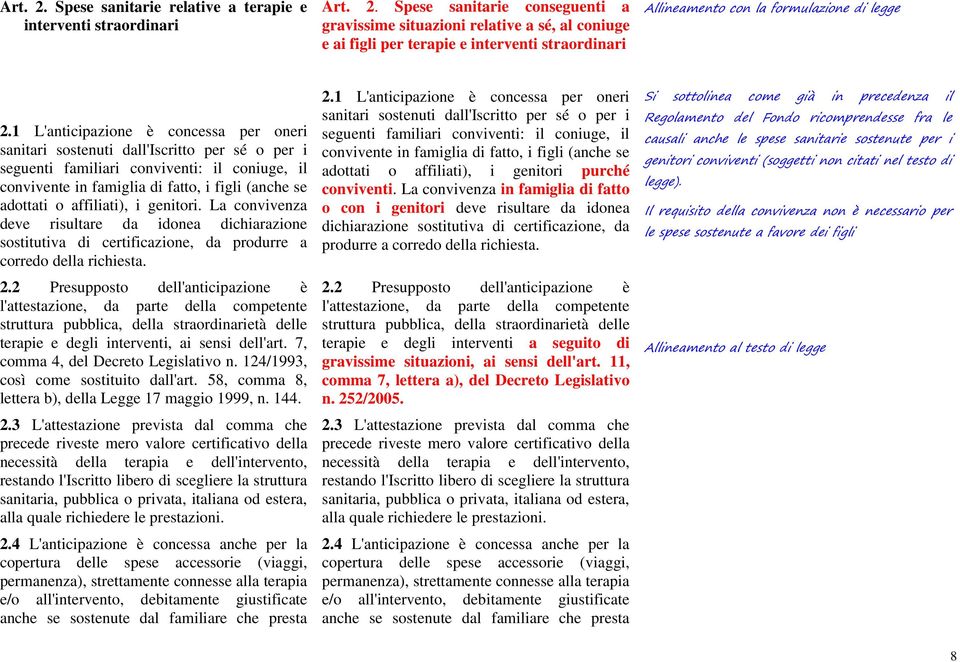 affiliati), i genitori. La convivenza deve risultare da idonea dichiarazione sostitutiva di certificazione, da produrre a corredo della richiesta. 2.