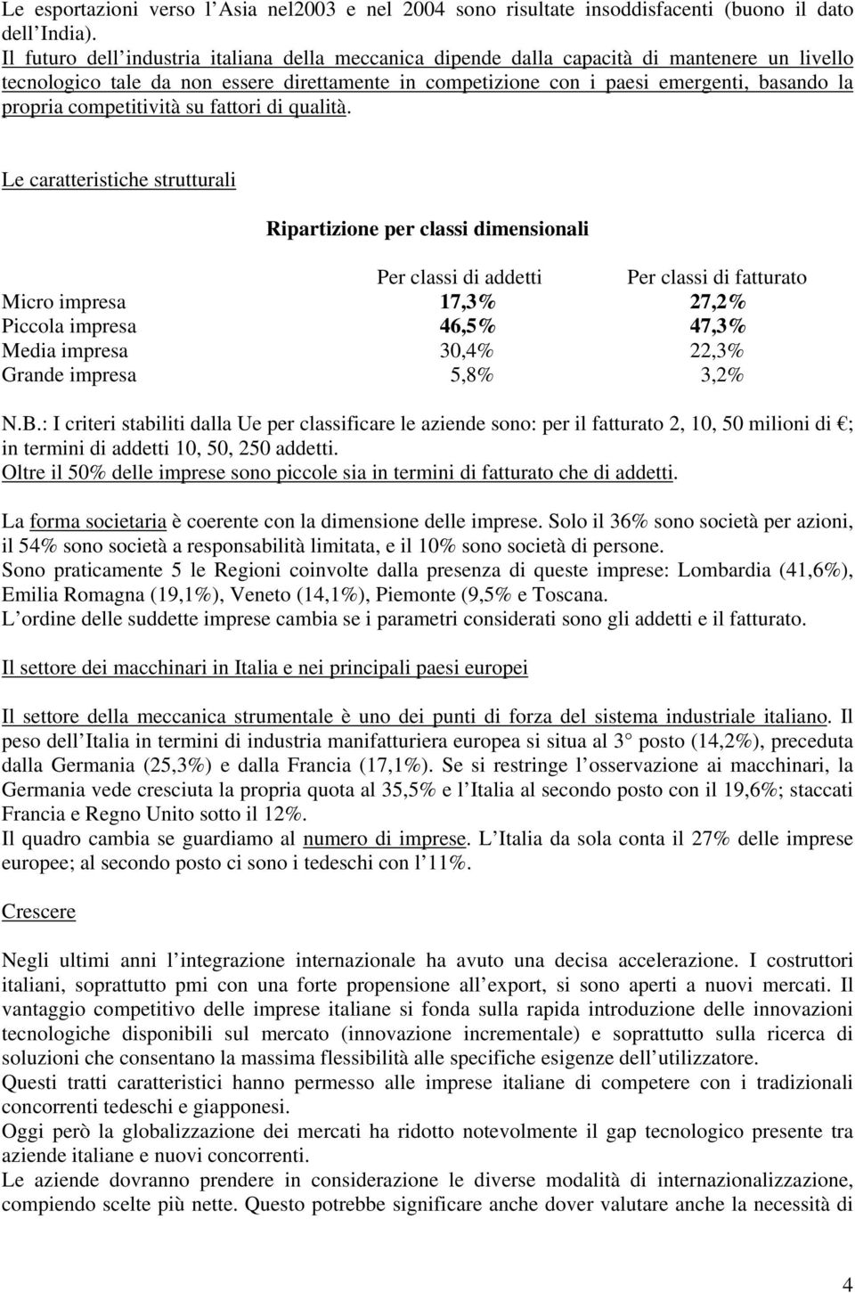 competitività su fattori di qualità.