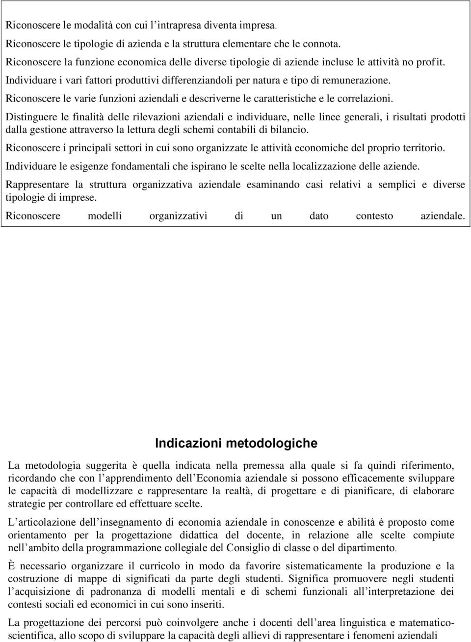 Riconoscere le varie funzioni aziendali e descriverne le caratteristiche e le correlazioni.