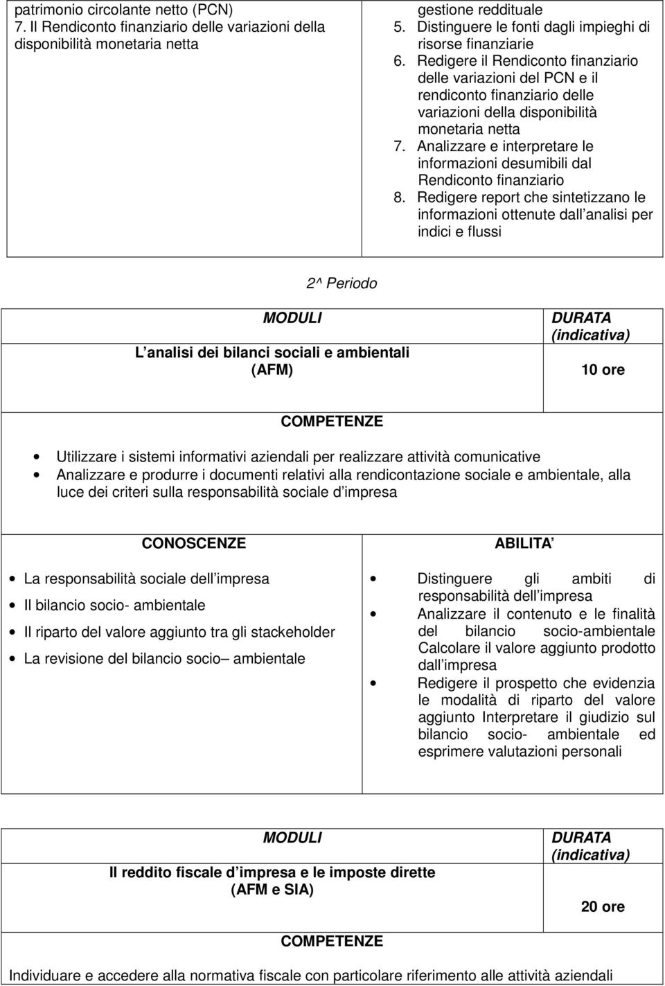 Analizzare e interpretare le informazioni desumibili dal Rendiconto finanziario 8.