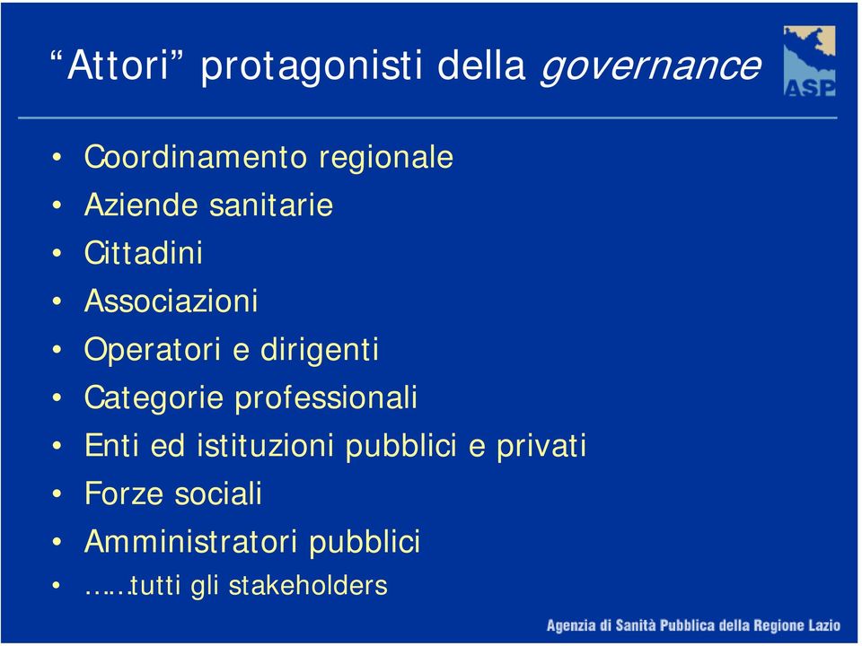 dirigenti Categorie professionali Enti ed istituzioni