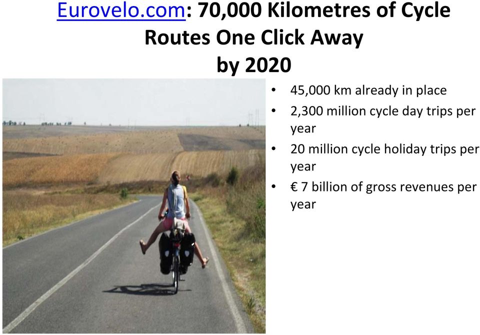 by 2020 45,000 km already in place 2,300 million