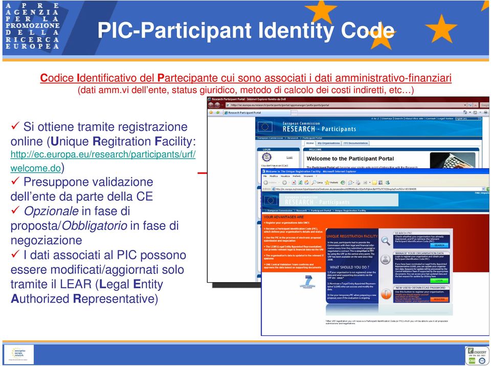 Facility: http://ec.europa.eu/research/participants/urf/ welcome.