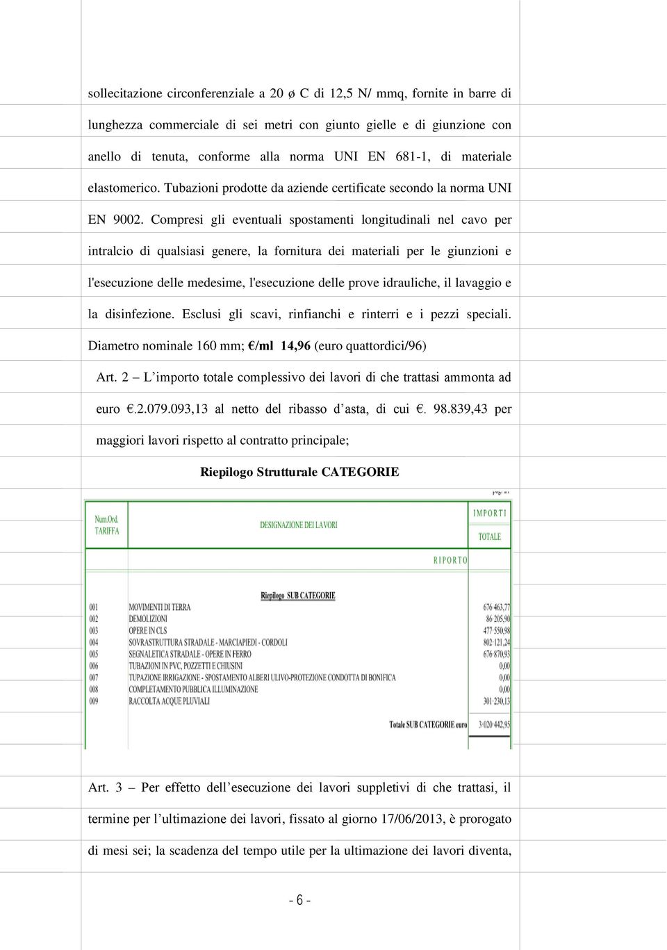 Compresi gli eventuali spostamenti longitudinali nel cavo per intralcio di qualsiasi genere, la fornitura dei materiali per le giunzioni e l'esecuzione delle medesime, l'esecuzione delle prove