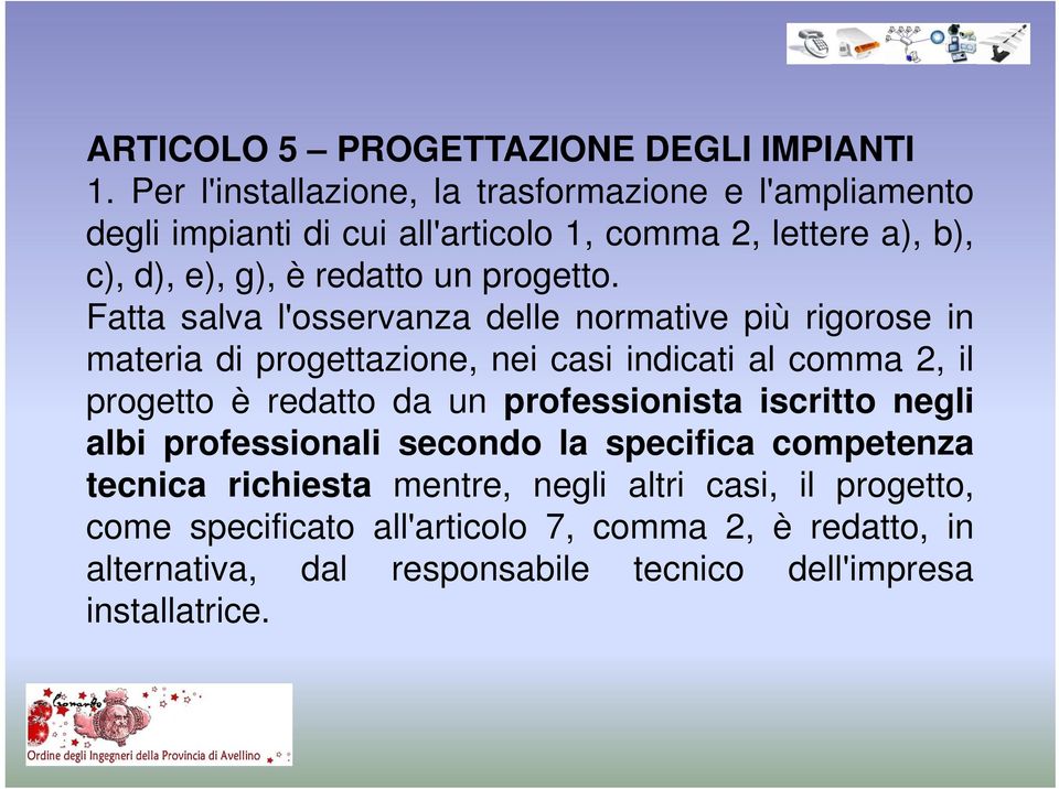 redatto un progetto.