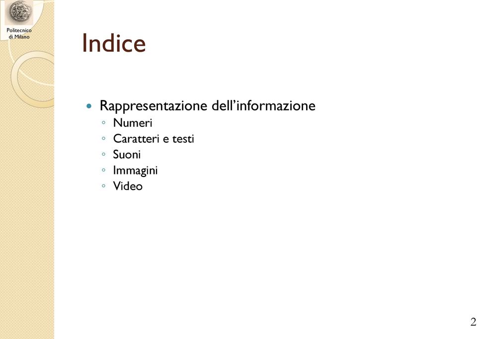 informazione Numeri