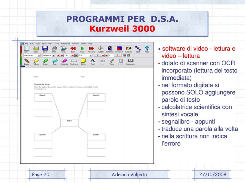 Kurzweil 3000 software di video - lettura e video lettura dotato di scanner con OCR