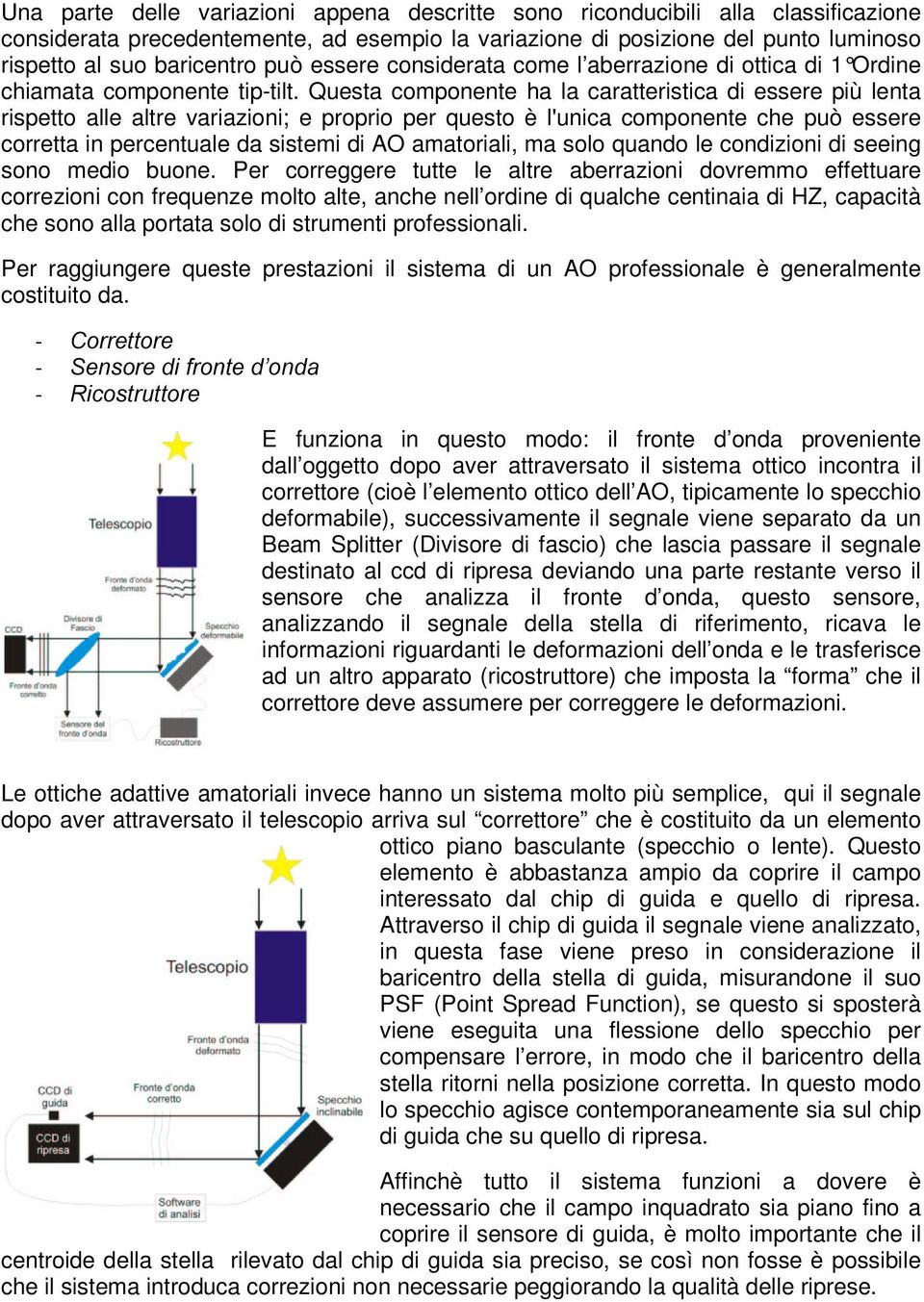 Questa componente ha la caratteristica di essere più lenta rispetto alle altre variazioni; e proprio per questo è l'unica componente che può essere corretta in percentuale da sistemi di AO