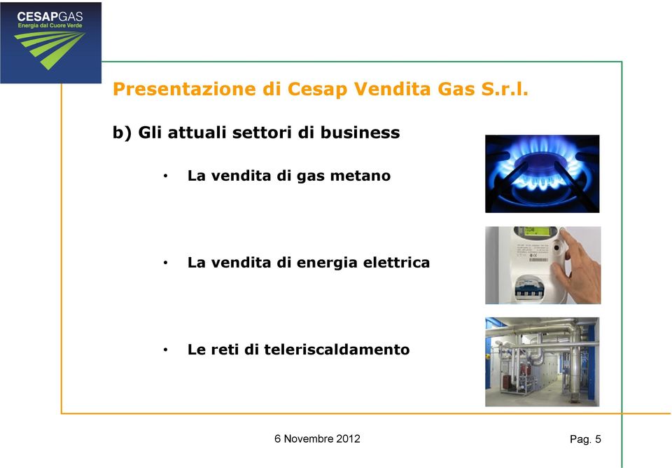 vendita di gas metano La vendita di