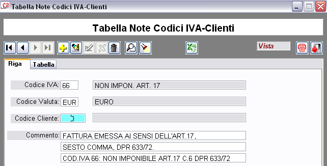 GESTIONE CONTABILE DELLE OPERAZIONI REVERSE CHARGE COME FORNITORE Per poter emettere una fattura con Reverse Charge basta inserire un nuovo codice Iva non