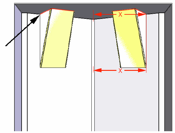 Metodi di Installazione Manuale di Installazione Figura 14. Taglio del collare (doppia installazione) I bordi devono essere completamente lisci.