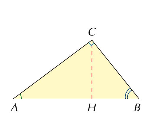 4 Il primo teorema di Euclide Consideriamo i triangoli ABC e AHC.