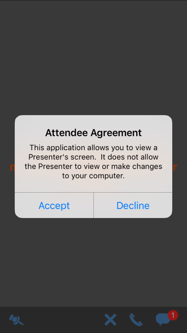 Partecipare a una presentazione da un dispositivo ios Per accedere a una presentazione, il partecipante deve scaricare l app Presentazione Bomgar dall App Store di Apple.