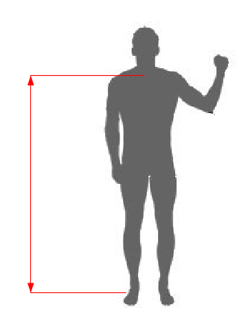 Sterno (ST) Per questa misura manteniamo la medesima posizione utilizzata per il rilevamento dell altezza, per cui: ben diritti, schiena