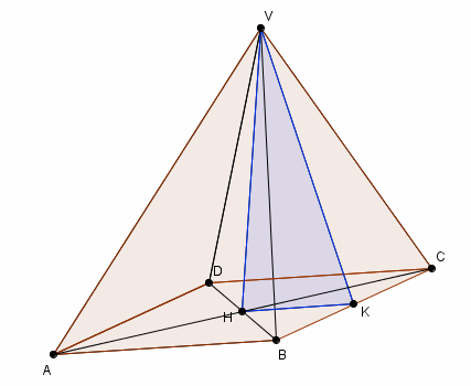 = S L +A b = 998,4 + 384= 1382,4 cm 2 N.5 La base della piramide in questo caso è un rombo.