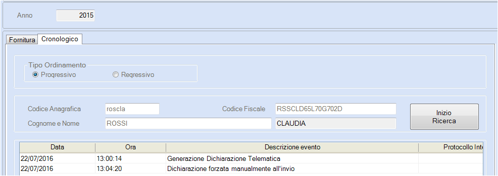 La forzatura della dichiarazione viene annotata nel Diario: 4. Creazione file Telematico 22. Unico Persone Fisiche 11. Funzionalità Varie 09. Gest. Interm./Telematico 06. Creazione telematico 23.