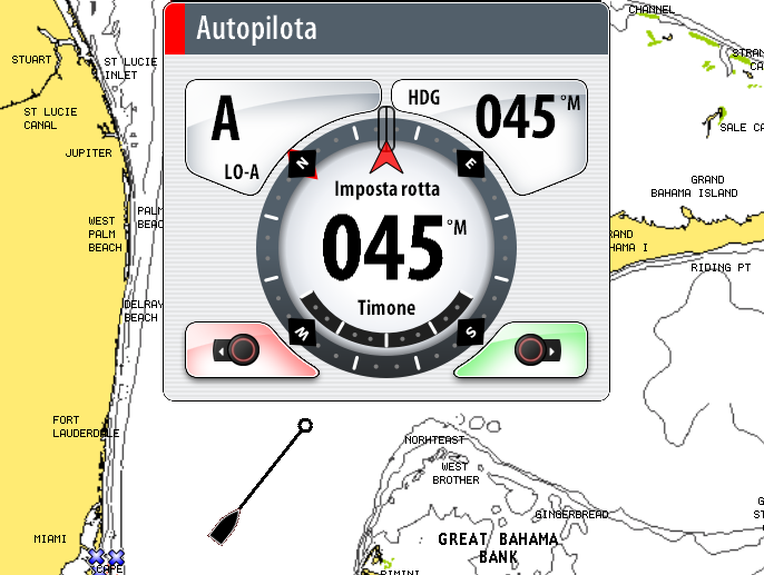 Uso dell Autopilota Attivazione della Finestra Pilota La finestra Pilota deve essere attiva per poter usare l Autopilota.